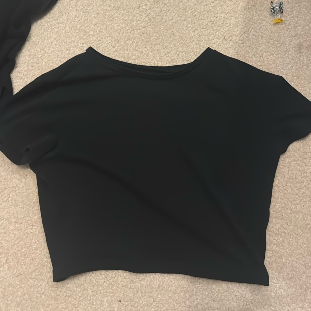 Black crop top size small from while fable